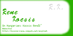 rene kocsis business card